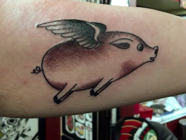 Pig Can Fly Tattoo