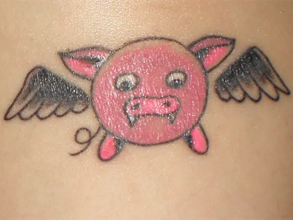 Pink Pig Tattoo