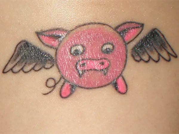 evil pig tattoo