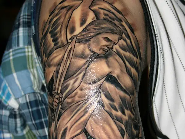 Primitive Angel Tattoo