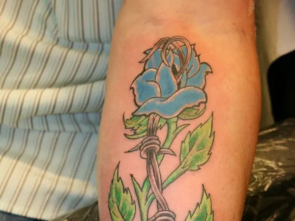 24 Lovely Blue Rose Tattoo Designs  The XO Factor