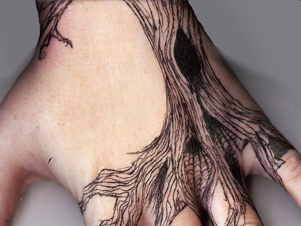 Abstract Roots Tattoo
