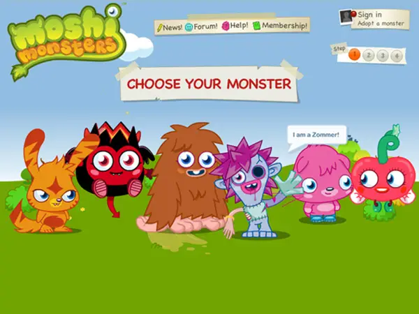 Choosing Moshi Monsters