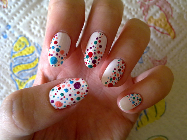 Multicolored Bubbles Nails