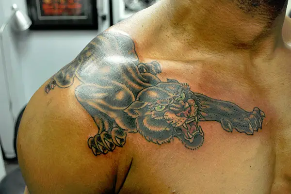 Intense Black Panther Tattoo