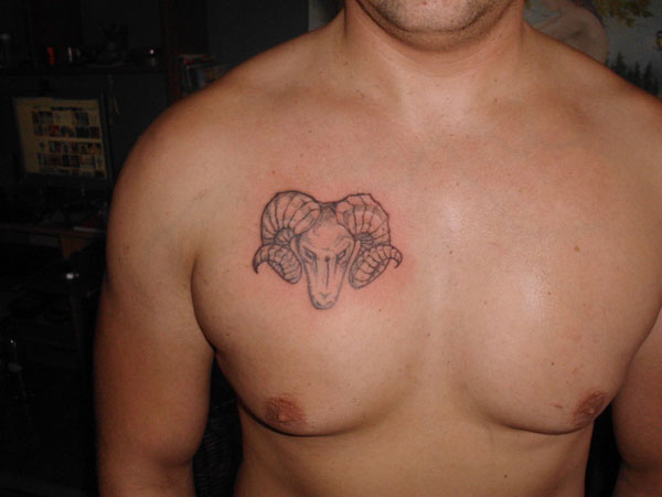 Chest Aries Tattoo