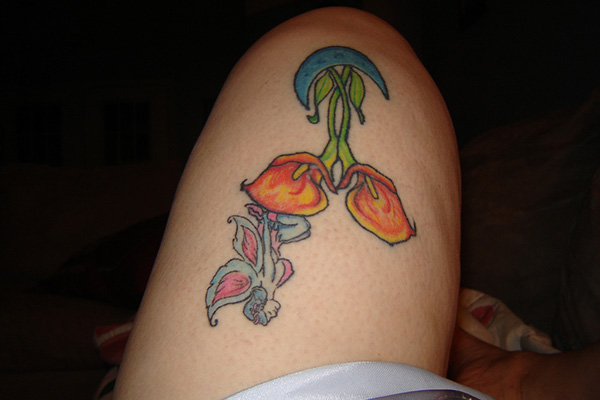 Colorful Lily Tattoo