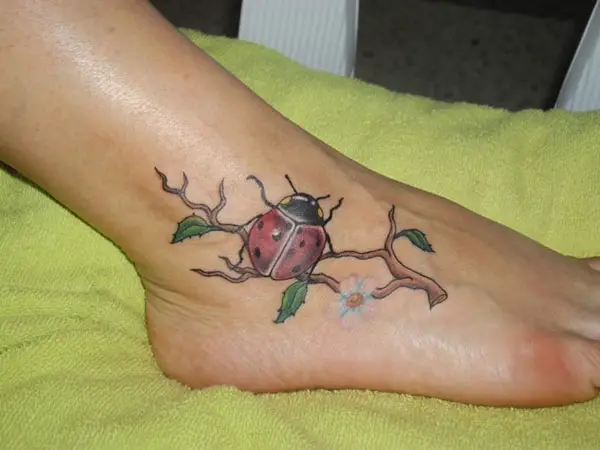Catchy Ladybug Tattoo