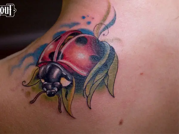 Shoulder Ladybug Tattoo