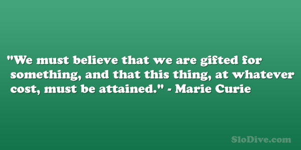 Marie Curie Quote