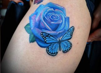 21 Unique Blue Rose Tattoo Designs