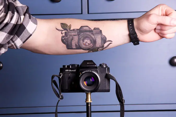 24 Magical Camera Tattoo Designs  SloDive