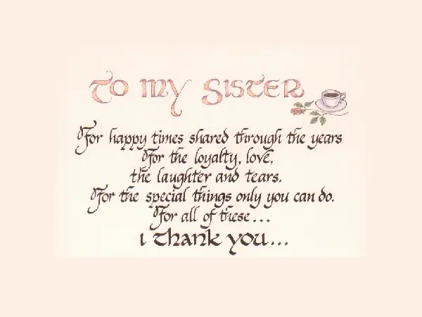 To My Sister