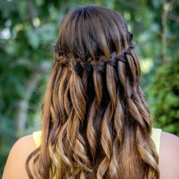 26 Sweet Waterfall French Braid Hairstyles Slodive