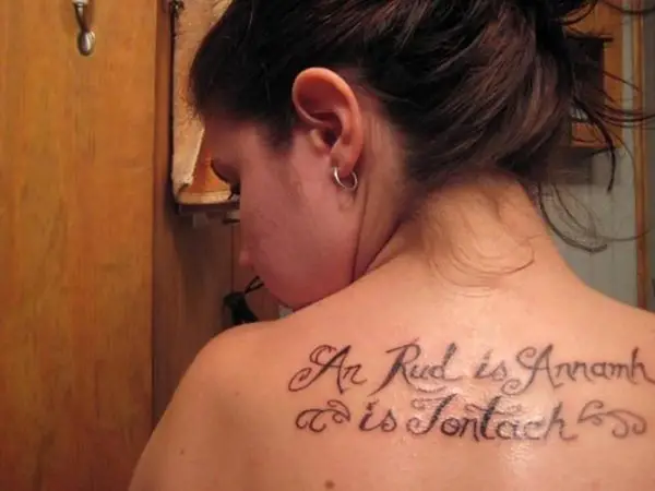 Gaelic Back Tattoo