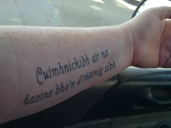 irish sayings tattoo