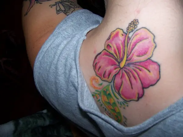 Pink Hibiscus Tattoo