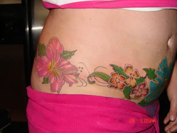 Wrap Around Hibiscus Tattoo