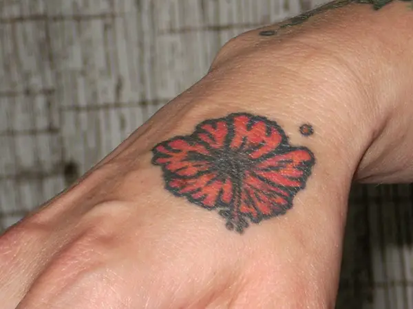 Simple Hibiscus Flower Tattoo