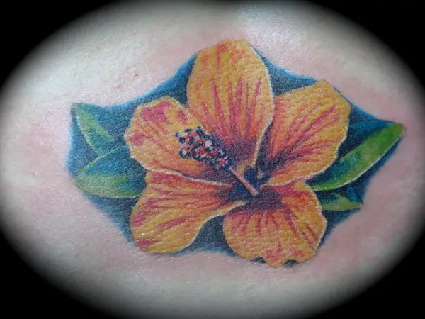 Beautiful Hibiscus Tattoo