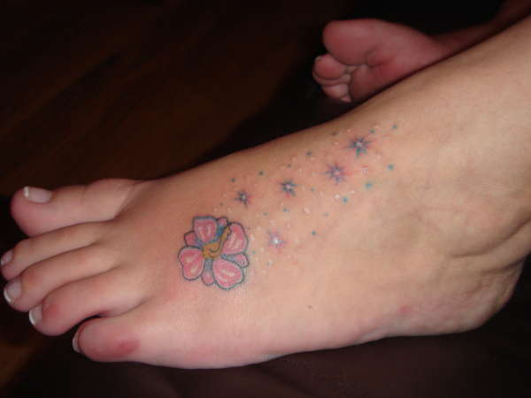 Pretty Hibiscus Flower Tattoo