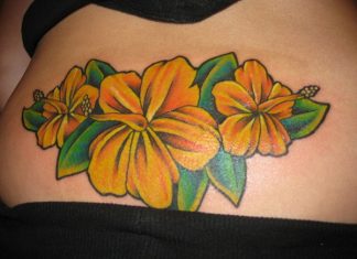 27 Colorful Hibiscus Flower Tattoos