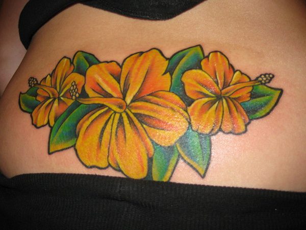 Floral hip tattoo done by Devin Mena  Vatican studios  rtattoo