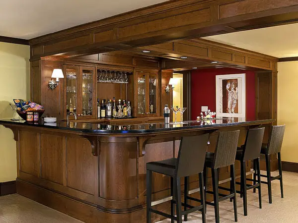 basement corner bar ideas