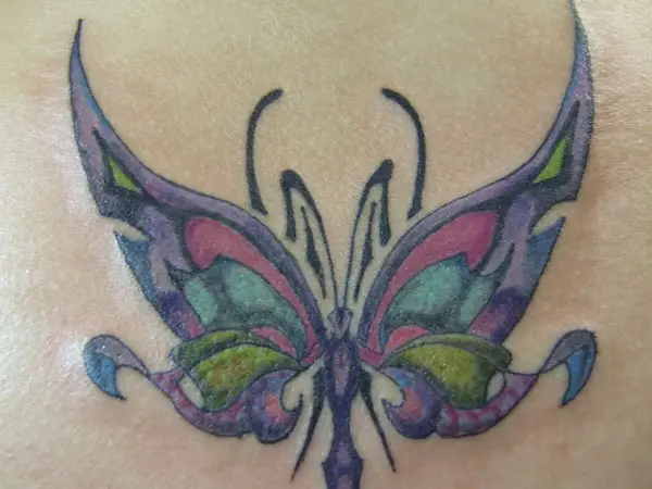 Psychedelic Butterfly Tattoo
