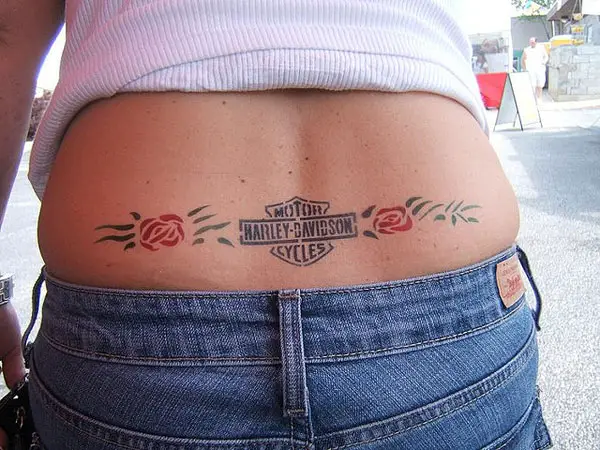 Rose Harley Davidson Tattoo