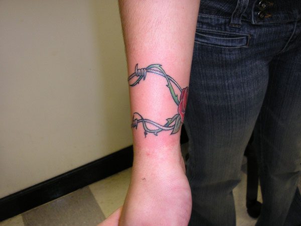 Maximum Tattoo  Barbed wire and vine tattoo by Beth  Facebook