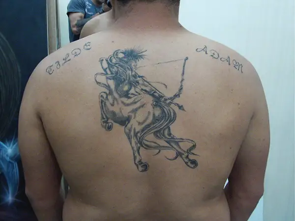 Sagittarius Back Tattoo