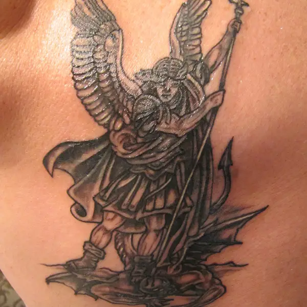 saint michael by Raphael Barros TattooNOW