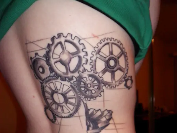 56 Mechanical Gear Tattoos