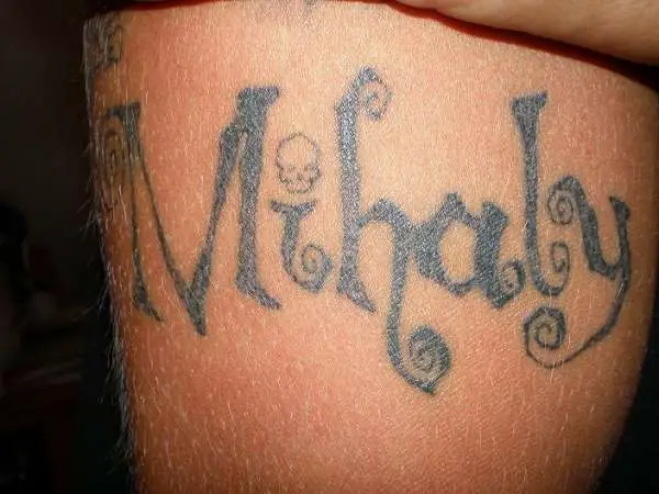 Cool Last Name Tattoo