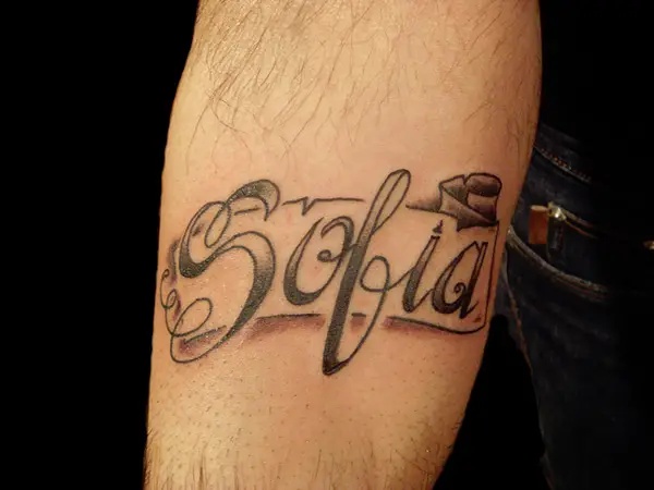 Scroll Name Tattoo