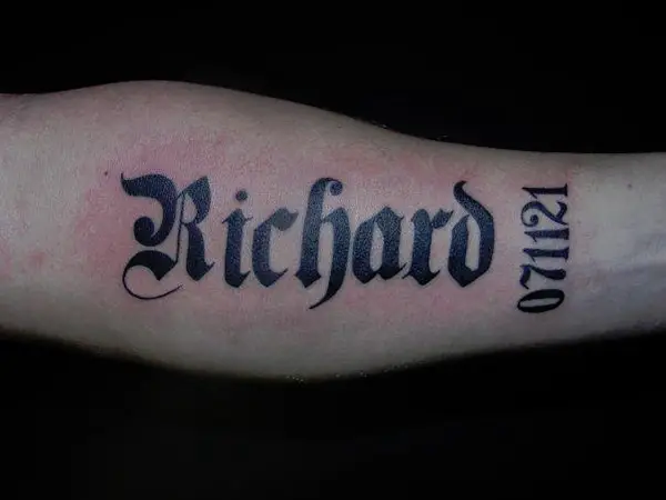 Forearm Name Tattoo