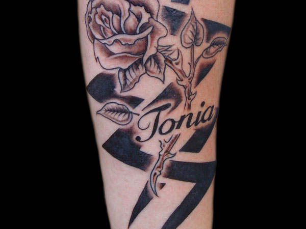 Rose Tattoo With Name