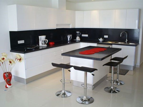 27 Perfect Black And White Kitchen Red Idea