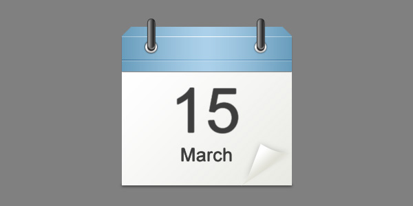 Grey Blue Calendar Icon