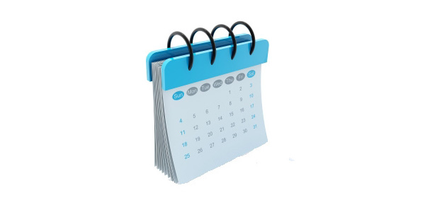 Blue Spiral Calendar Icon