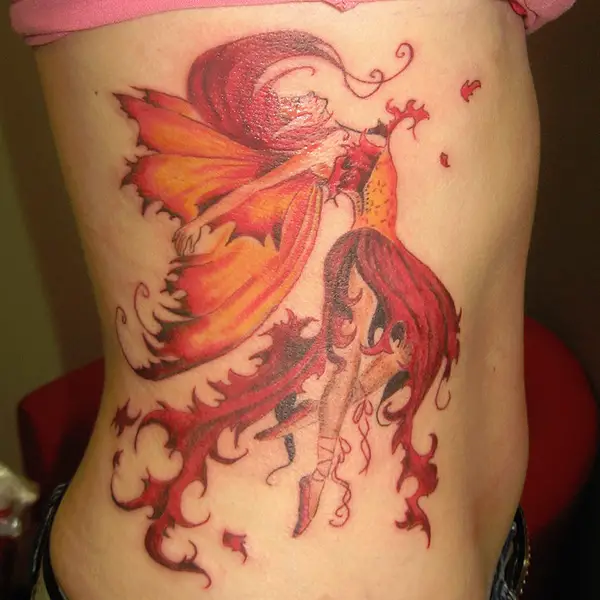 Red Fairy Tattoo