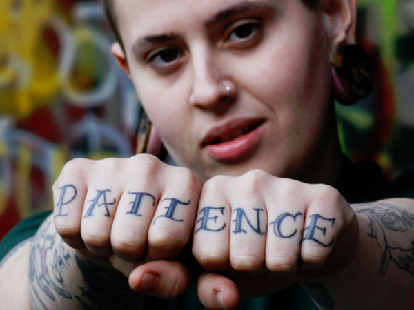 Patience Knuckle Tattoo