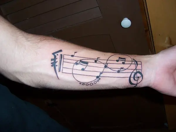 Forearm Music Tattoo