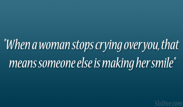 Woman Stops Crying