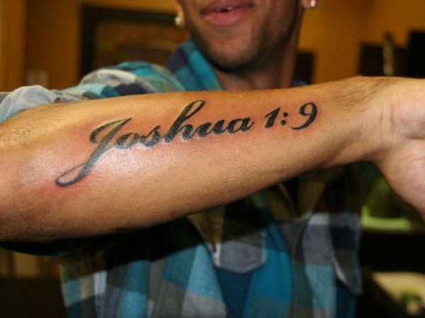 Joshua 19  Joshua 1 9 tattoo Inspirational tattoos Verse tattoos