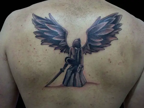 24 Compelling Fallen Angel Tattoo Design Press