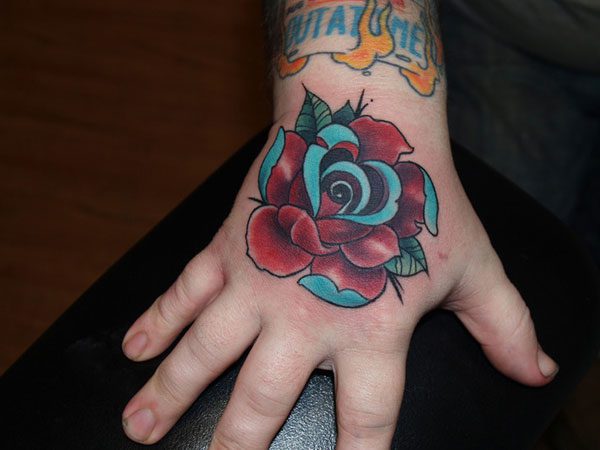 Rose Tattoo in hand