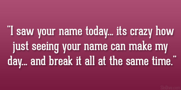 Seeing Your Name