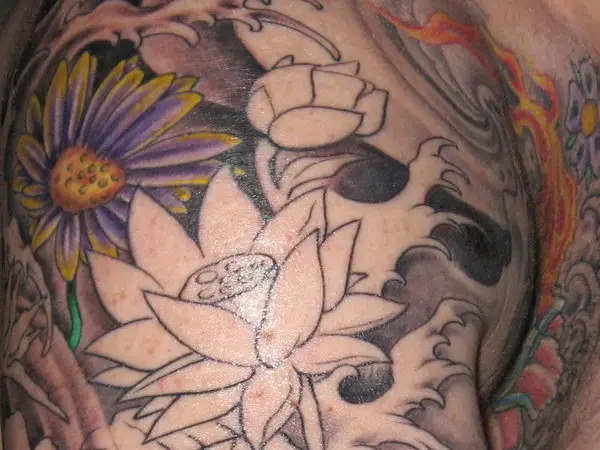 flower tattoo filler